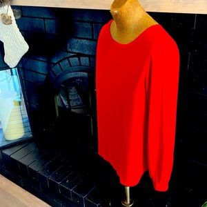 Long sleeved loft outlet, red blouse perfect for Christmas.